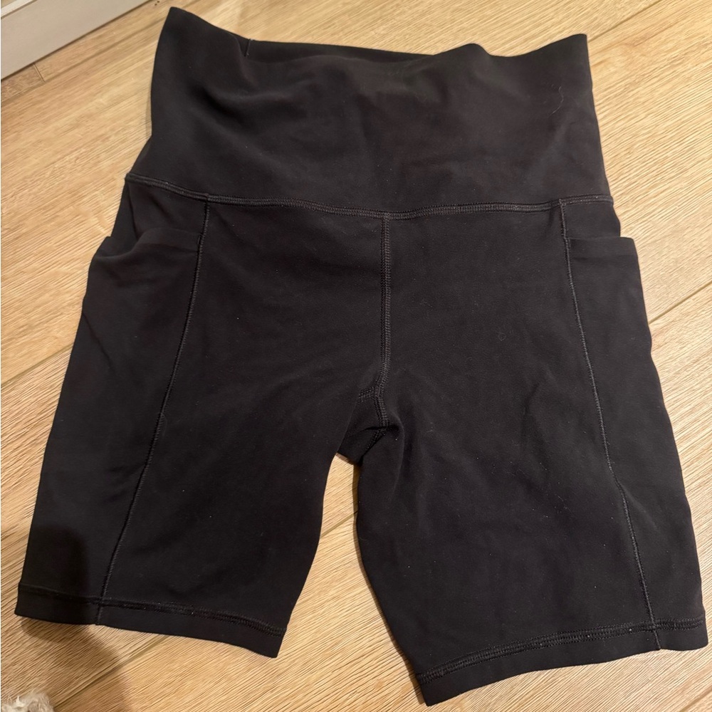Athleta Black Bike Shorts High-Waisted Compression